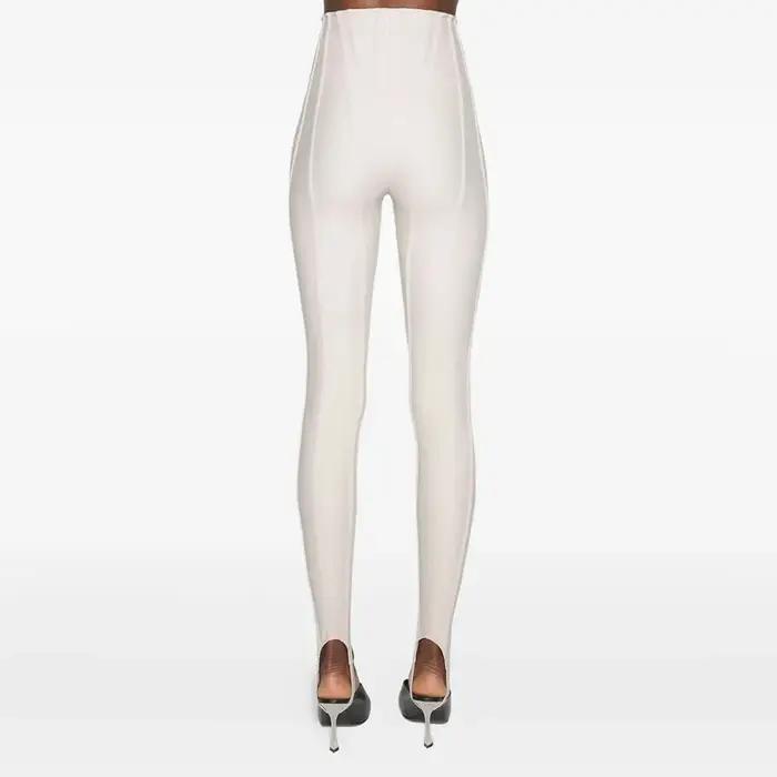 TWOTWINSTYLE solide épissé plis Chic pantalon femme taille haute minceur Streetwear minimaliste femm