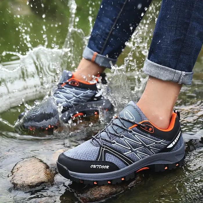 Bottes randonnée plein air hommes 2025 - Chaussures course légères semelles caoutchouc antidérapantes