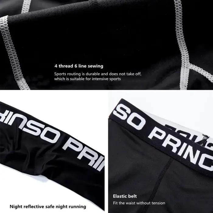 Pantalons de Compression de gymnastique serrés pour hommes séchage rapide vêtements de Sport collant