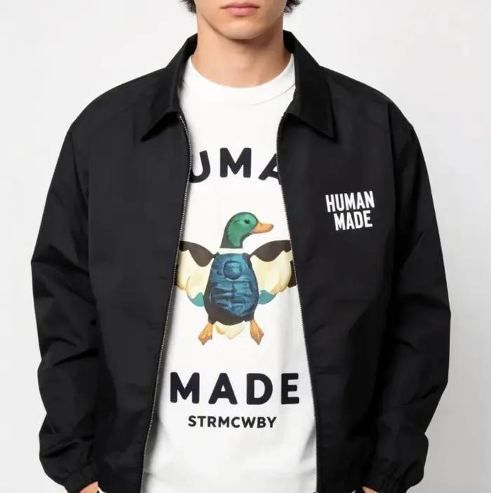 HUMAN MADE Flyduck T-shirt en coton imprimé résistant pour hommes et femmes, style japonais, col ron
