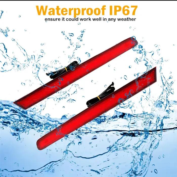 IJDM – feux antibrouillard arrière pour voiture, rouge, 12V, réflecteur pour pare-choc, Ford Explore