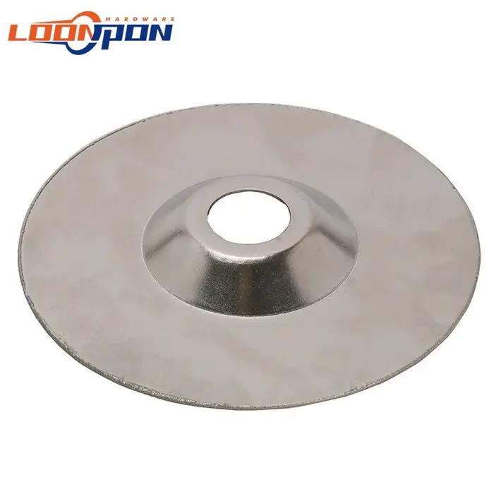 Disque de coupe diamant galvanisé de 125mm, meule en forme de bol pour verre céramique Jade 46 grain