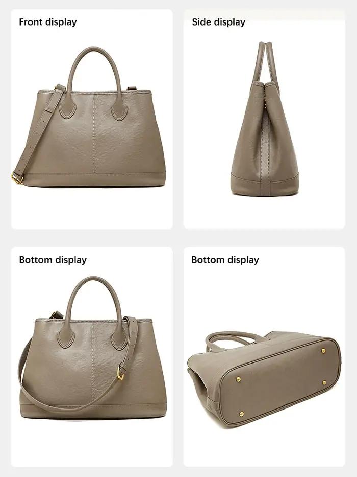 Sac Zency Femme 2026 en Cuir Naturel Grande Capacité, Sac à Main Noble, Sac Bandoulière Designer, Sa