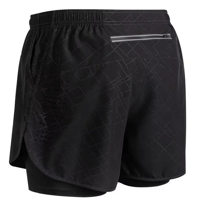 Short de course réfléchissant d'été pour hommes, short de Fitness à séchage rapide, double couche, s