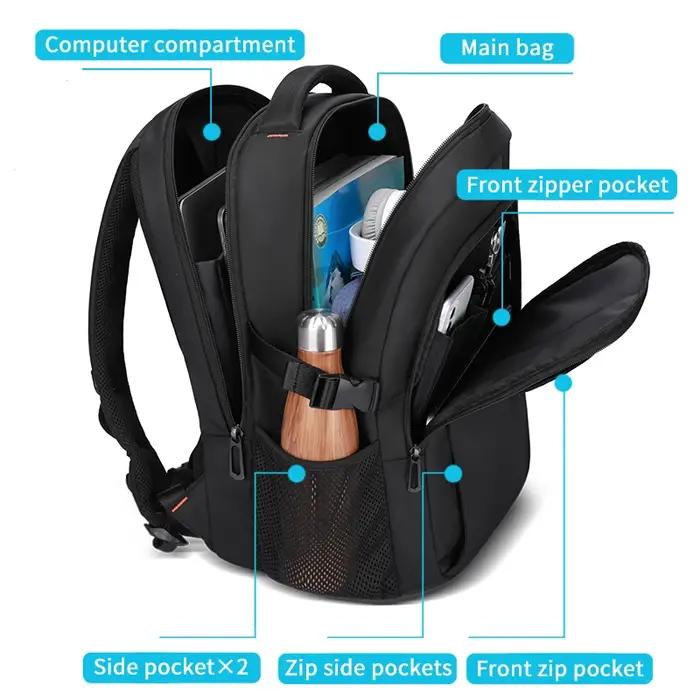 Heroic Knight – sac antivol Oxford 27L pour hommes, grande capacité 15.6 pouces, sac à dos de voyage