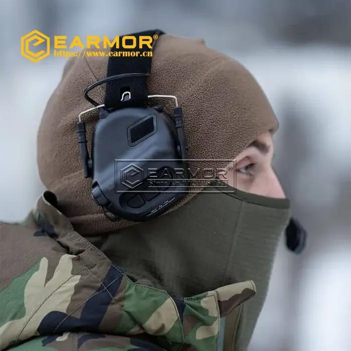 EARMOR-Casque DulMédiateur set M32 MOD4 avec microphone, cache-oreilles de chasse et de tir, amplifi