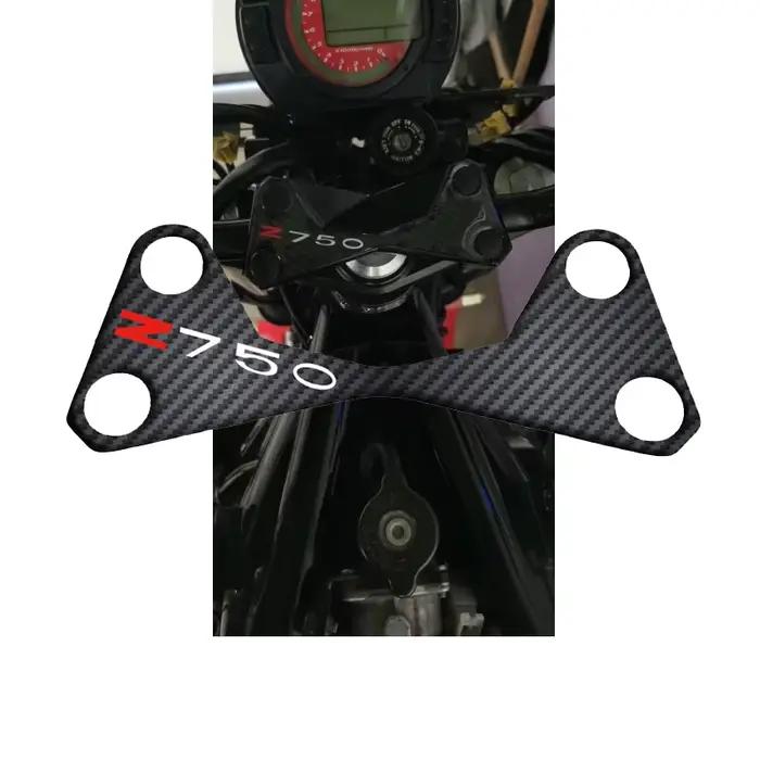 Autocollant 3D en Fibre de Carbone Étanche pour Moto Kawasaki Z750 Z 750, Tampon Protecteur de Carbu