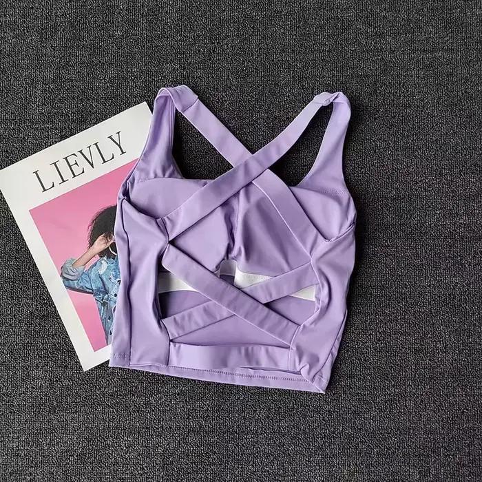 Soutien-gorge sport femme push-up - Bralette respirante pour yoga, fitness et course à pied