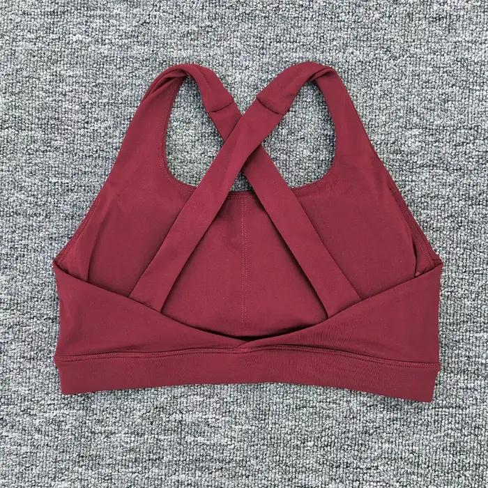 Femmes sport soutien-gorge croix haut de sport femmes formation course Yoga soutien-gorge Stretch fe