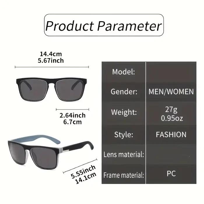 Lunettes de soleil polarisées carrées multicolores, dégradé fantastique, Anti-éblouissement UV400, p