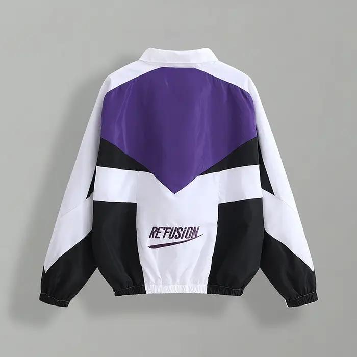 Printemps automne veste universitaire hommes Patchwork broderie Bomber veste décontracté rue lâche m