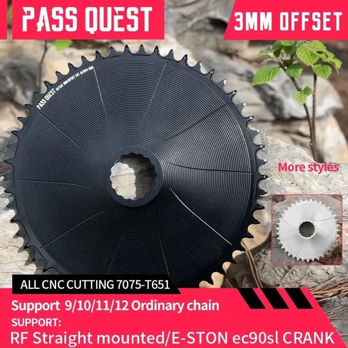 PASS QUEST 3mm décalage vtt plateau monté Direct pour E-STON Raceface roue VTT dents larges étroites