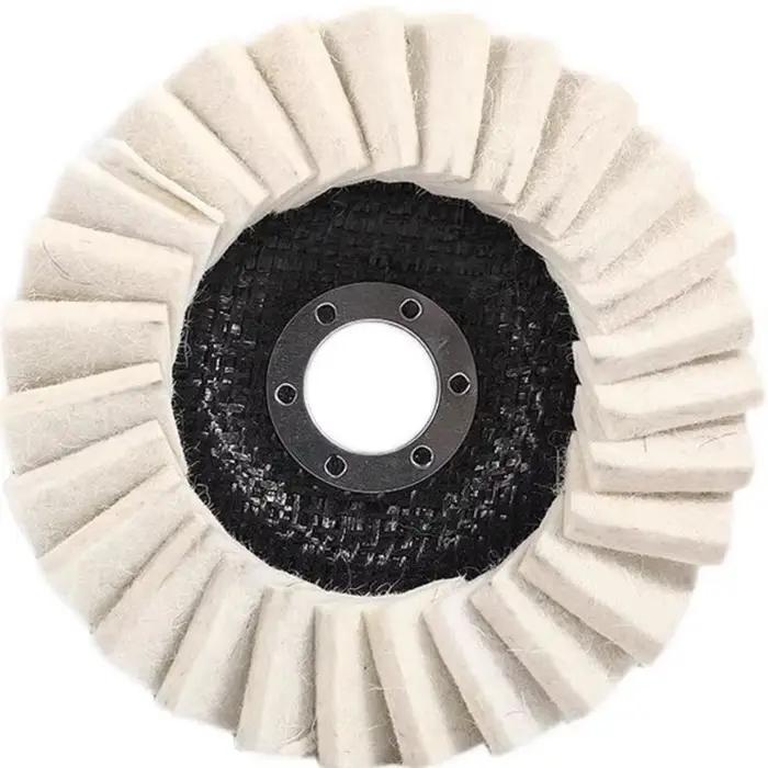 1PC 125mm 115mm feutre lamelles disque abrasifs 22mm tonnelle polissage roue de polissage pour meule