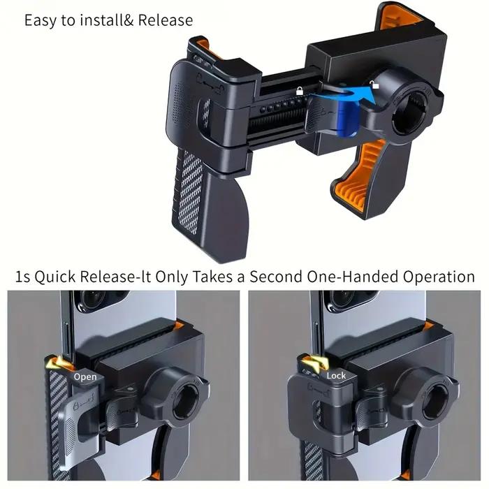 Support de téléphone de vélo guidon de moto clip de montage téléphone portable GPS antichoc pour téléphones 4.5 à 7.0 pouces occasions spéciales randonnées nocturnes