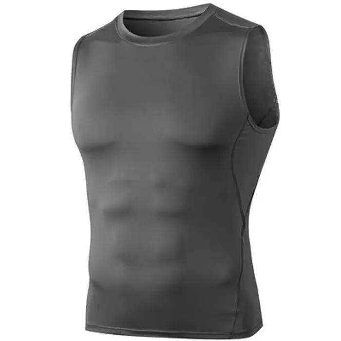 T-shirt de course à séchage rapide pour homme, maillot de compression en fibre, chemise d'entraîneme