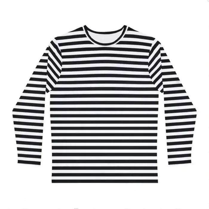 T-Shirt à manches longues pour filles, imprimé à rayures arc-en-ciel, décontracté, à col rond, vêtem