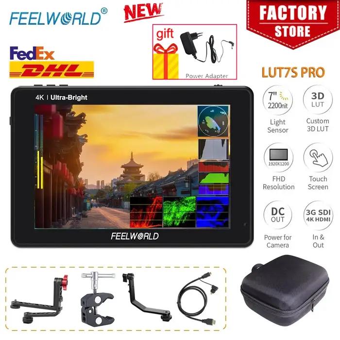 FEELWORLD – moniteur de champ LUT7S PRO pour caméra DSLR 7 pouces, 2200nits, écran tactile LUT 3D Ul