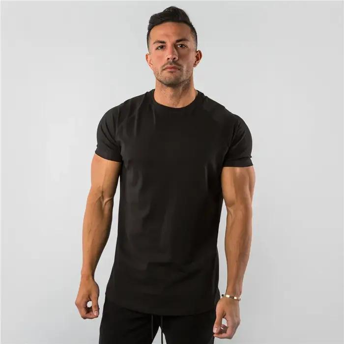 Fitness T-Shirt hommes musculation à manches courtes Sport course T-shirt hommes vêtements de Sport