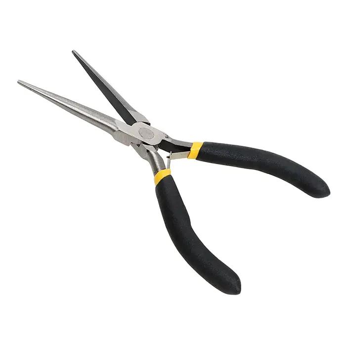 Pince à bec long 45 # Outils à main en acier, outils de réparation d'électricien, dénudage, coupe, s