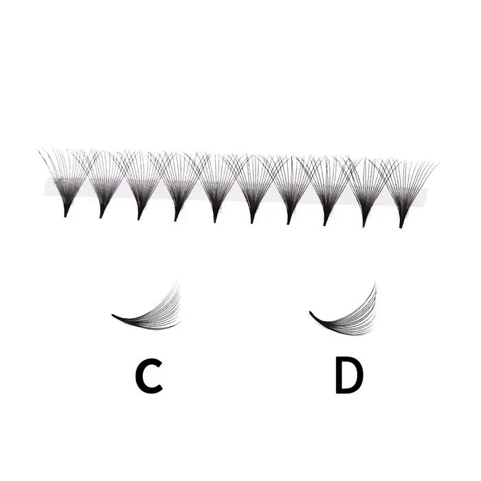 Extensions de cils préfabriquées