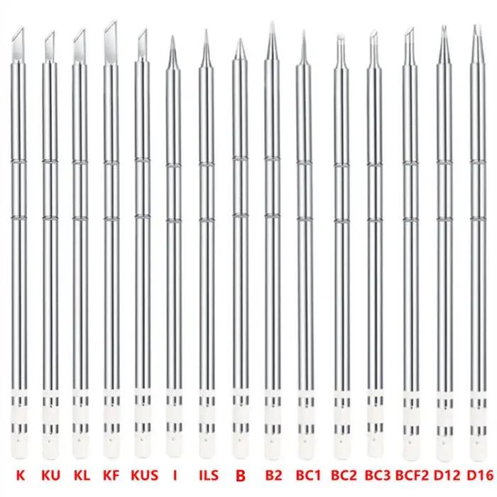 T12 pointes de fer à souder électrique en cuivre T12-K B2 BC1 ILS BCF2 D16 KF pour Hakko fx951 brico