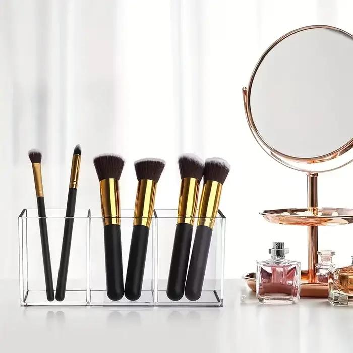 Rouge à lèvres Transparent maquillage cosmétique acrylique pinceau de maquillage outil boîte de rang