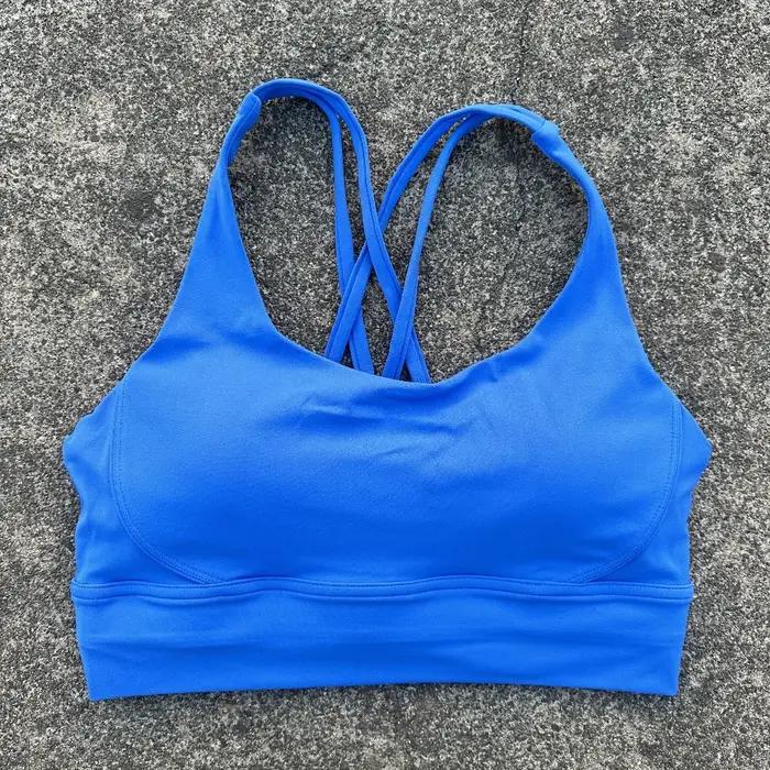 Soutien-gorge sport femme dos croisé Fitness Yoga doux avec coussinets poitrine et sangle épaule