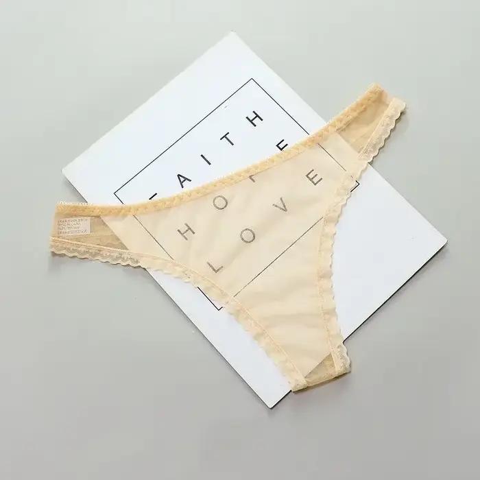 Culottes transparentes pour femmes avec dentelle fine, sous-vêtements sexy sans couture pour une allure élégante et audacieuse occasions spéciales