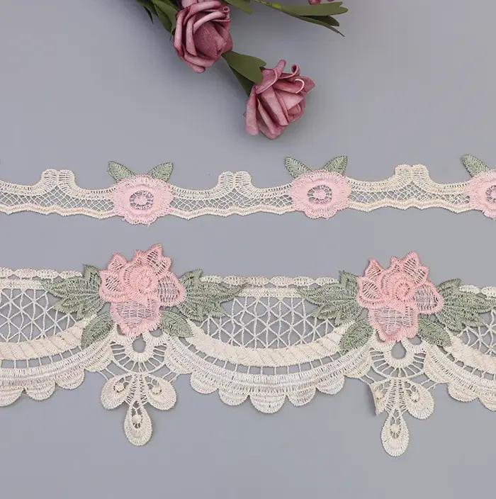 Ruban de dentelle fait à la main, garnitures en tissu, accessoires de couture, décoration de mariage