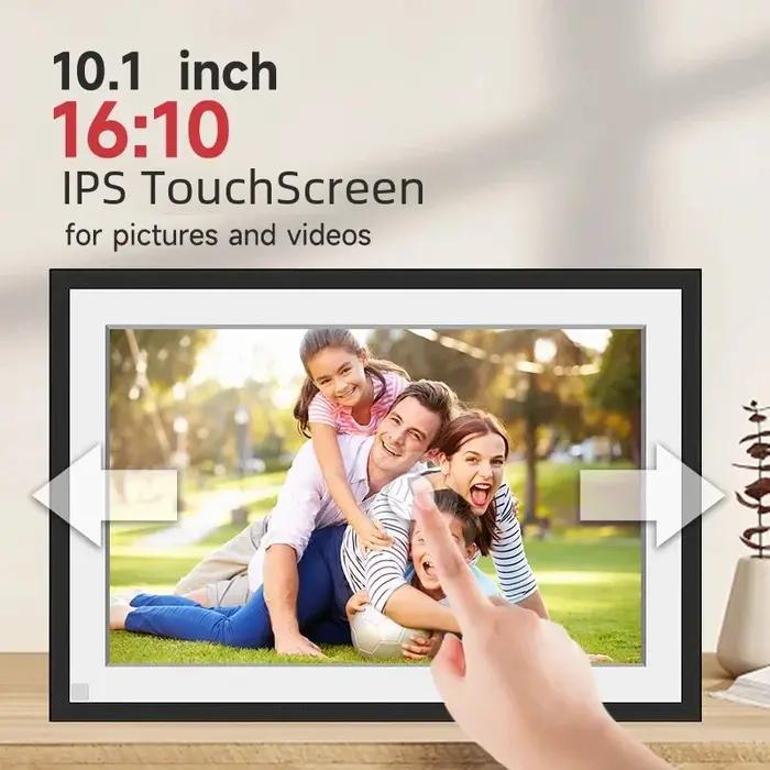 Cadre Photo numérique WiFi de 10.1 pouces, cadre Photo numérique intelligent Cloud HD 1280x800IPS, s