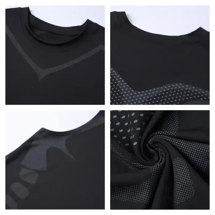 Débardeur de compression homme musculation fitness haut sans manches séchage rapide gym entraînement sportif