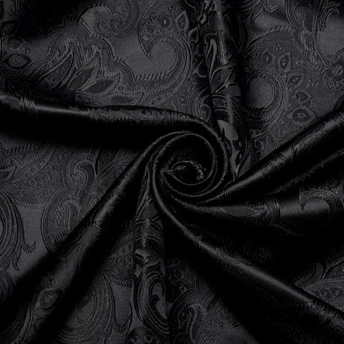Chemises habillées de luxe pour hommes à manches longues en polyester, col rabattu, motif cachemire,