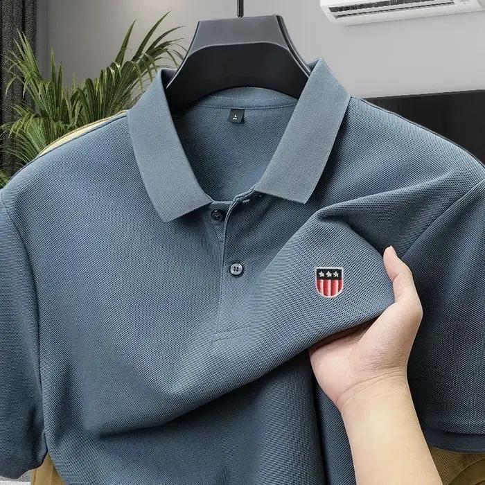 Polo haut de gamme pour homme 100% coton pur style business décontracté manches courtes nouveau modèle été vêtements pour hommes occassions professionnelles et informelles