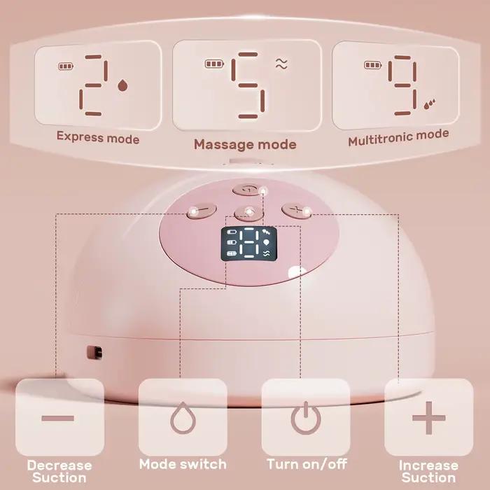 Tire-lait portable NCVI, tire-lait mains libres, 3 modes et 9 niveaux, batterie rechargeable ultra s