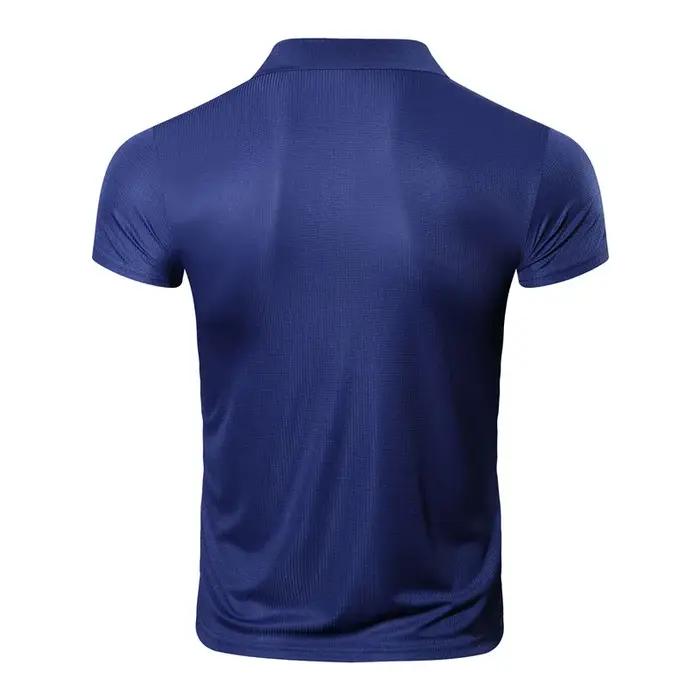 T-shirt en polyester à col décontracté pour homme, haut de sport, séchage rapide, vêtements légers,