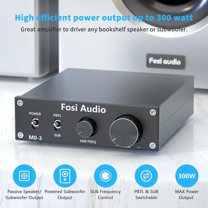 Fosi Audio-Amplificateur de caisson de basses M03, 300W, Mono Amp, Digital Hifi, Home Power Audio, H