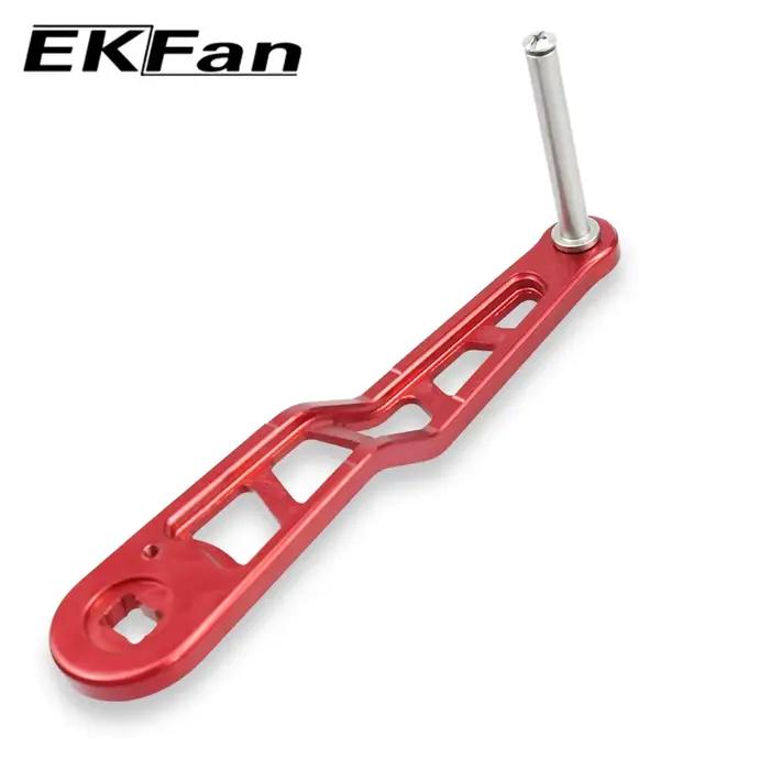 EKFAN-Poignée de moulinet en acier inoxydable avec gravure de technologie CNC, accessoire de pêche,