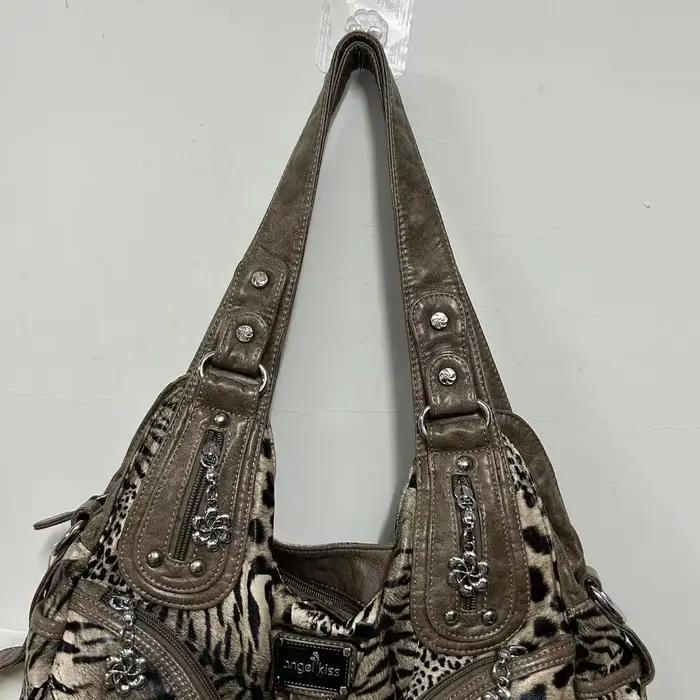 Sac à main polyvalent pour femme, sac à bandoulière léopard, sac à poignée supérieure, sacoche tenda