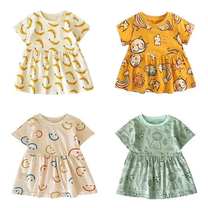 Sanlutoz – robe d'été à manches courtes pour bébé, motif mignon, vêtements décontractés pour enfants