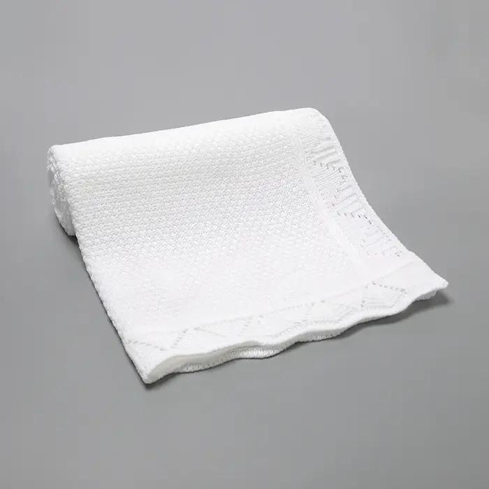 Couvertures tricotées pour bébé 100x80cm, légères et respirantes, pour nouveau-né, couette de récept