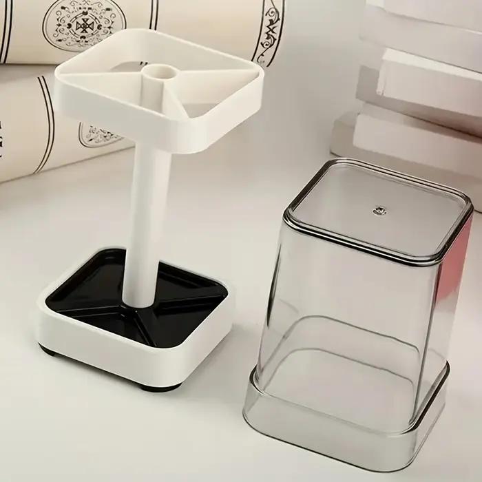 1 porte-brosse à dents avec tasse de bain de bouche, boîte de rangement organisateur de brosse à den