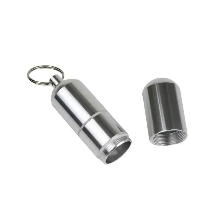 Boîte à cigarettes en alliage d'aluminium argenté, étui à cigarettes étanche, porte-capsules à cure-