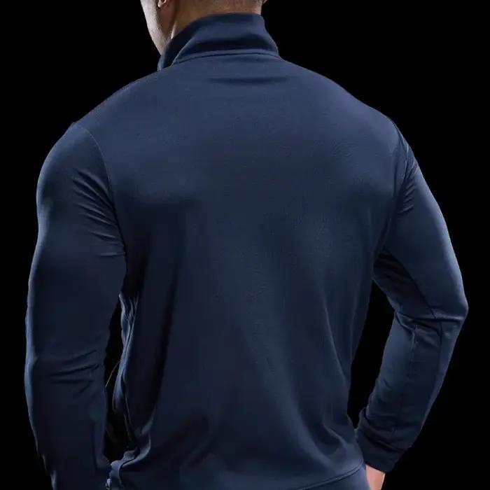 Veste de sport à fermeture éclair pour homme, sweat-shirt de fitness à séchage rapide, vestes de cou