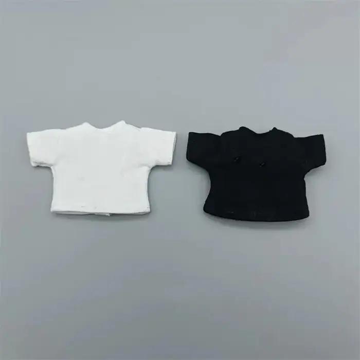 Jeans et pantalons en denim pour poupées, accessoires vestisens, vêtements FjT-shirt, OB11, 1/11 Her