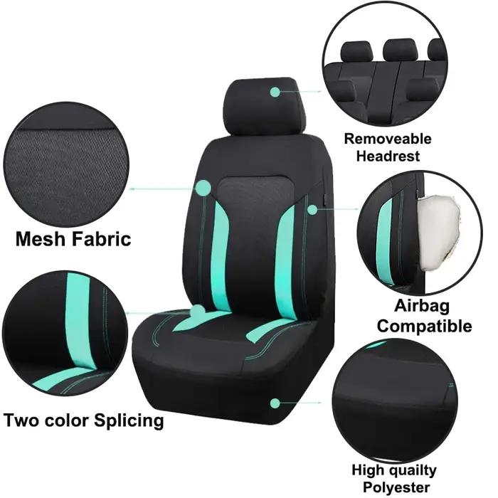AUTO PLUS Housse de siège de Voiture en maille universelle, ensemble d'accessoires d'intérieur de Vo