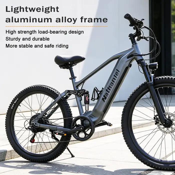 Vélo électrique 1000W 27,5 pouces longue portée pour adultes randonnées montagne et ville polyvalent robuste et puissant