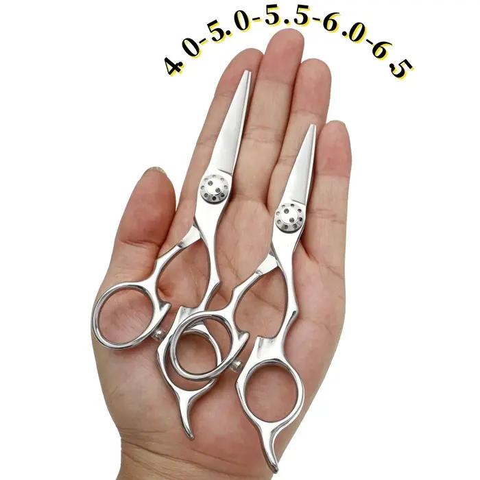 Ciseaux de coiffeur professionnels de petite taille, ciseaux à cheveux fins en acier japonais 440C a