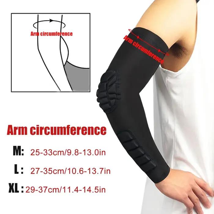1 pièces coudières Compression tireur manches hommes femmes bras manches avec coussinet pour basket-