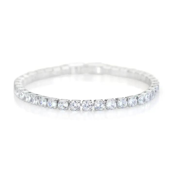 Bracelet de Tennis en Zircon Micro-incrusté de 4mm pour femmes, nouveaux hommes, accessoires de bijo