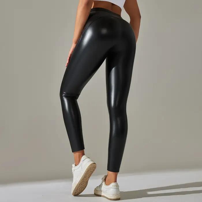 Leggings en cuir PU pour femmes - Taille haute et sexy pour un style audacieux